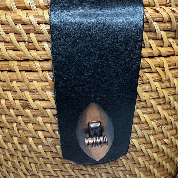 Patricia Nash Tan Woven Mini Bag with Black Accents - Picture 6 of 9